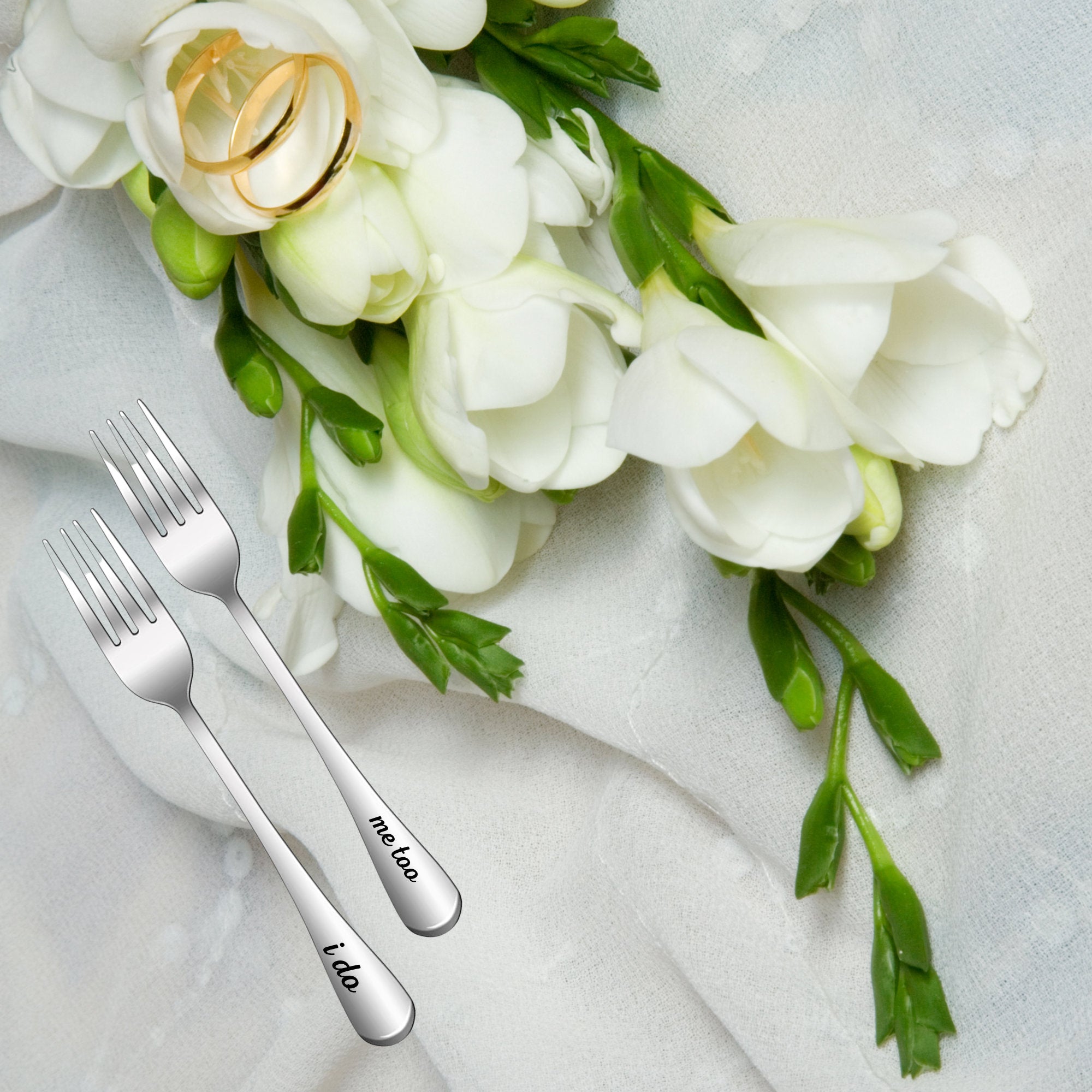 Engraved Wedding Forks, Personalized Anniversary Forks, Personalized Cake Forks, Newlywed Gift, Wedding Gift, Engraved Mr and Mrs Forks