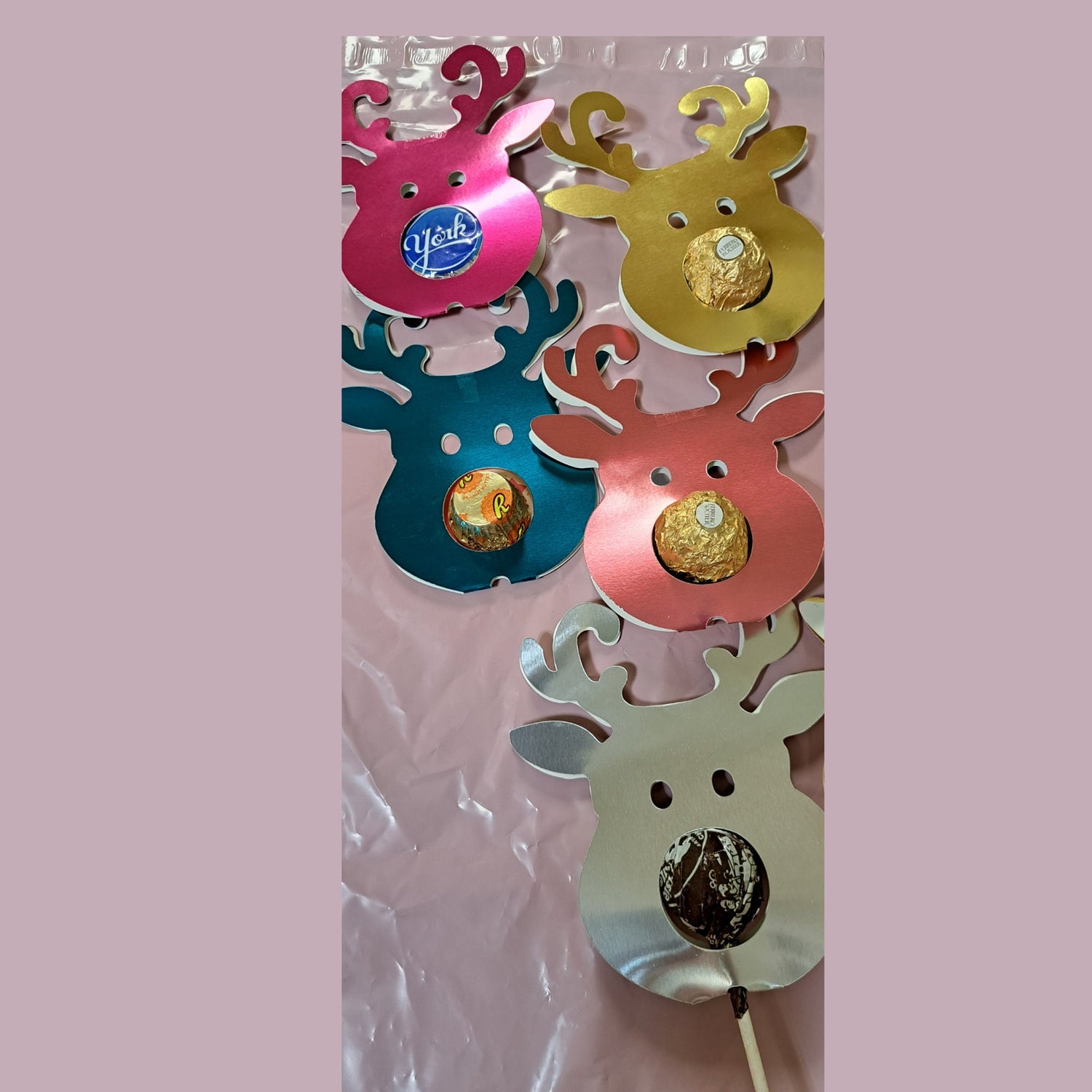 Christmas Chocolate Lollipop Holders Reindeer Lollipop Chocolate Holder