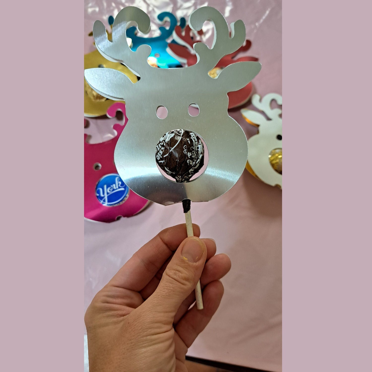 Christmas Chocolate Lollipop Holders Reindeer Lollipop Chocolate Holder