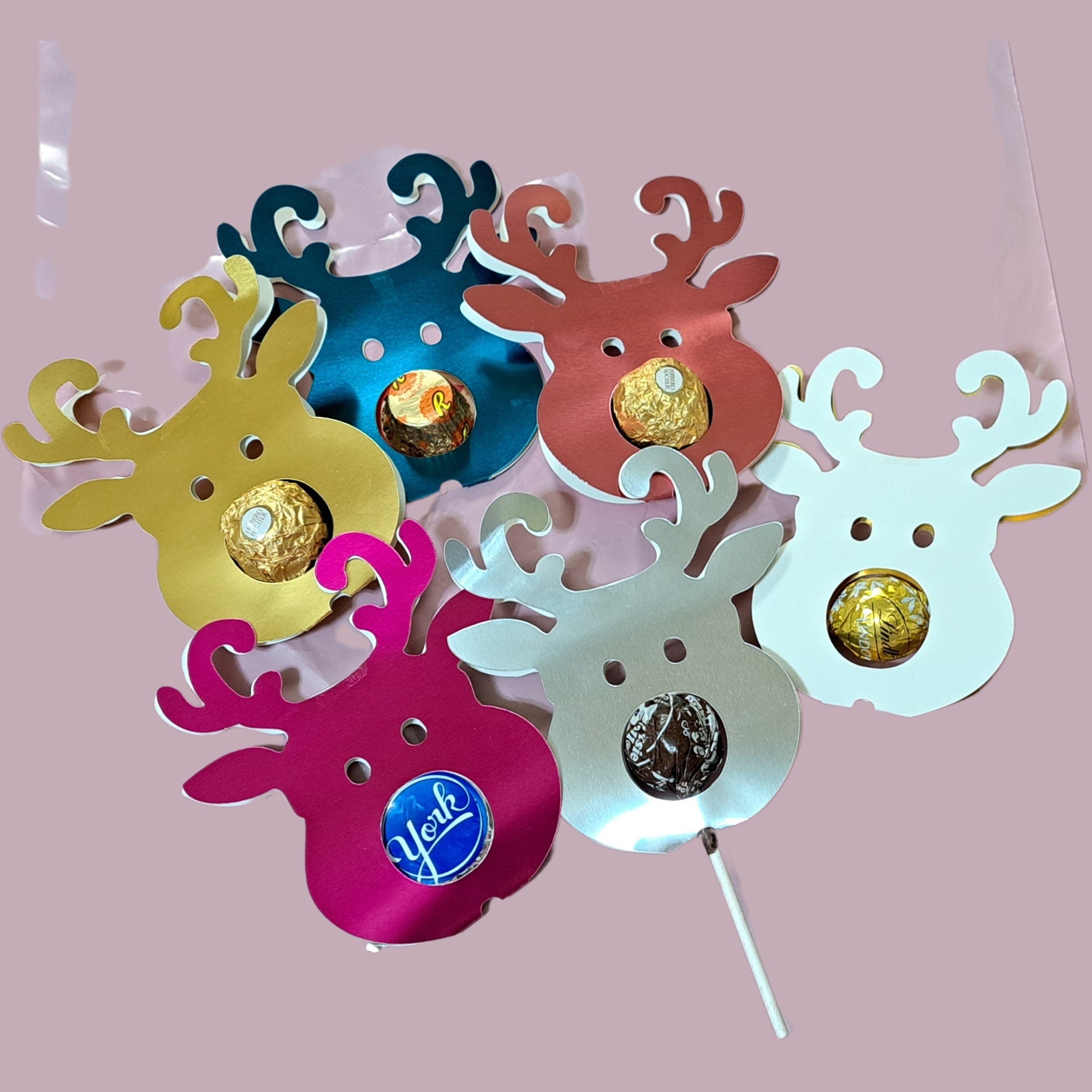 Christmas Chocolate Lollipop Holders Reindeer Lollipop Chocolate Holder