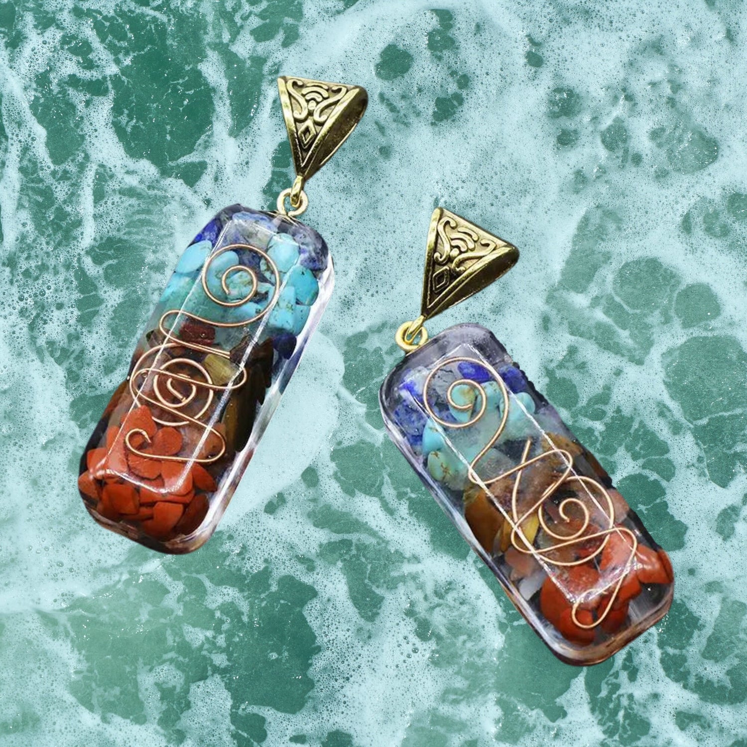 7 Chakra Orgone Necklace Yoga Necklace Gemstone