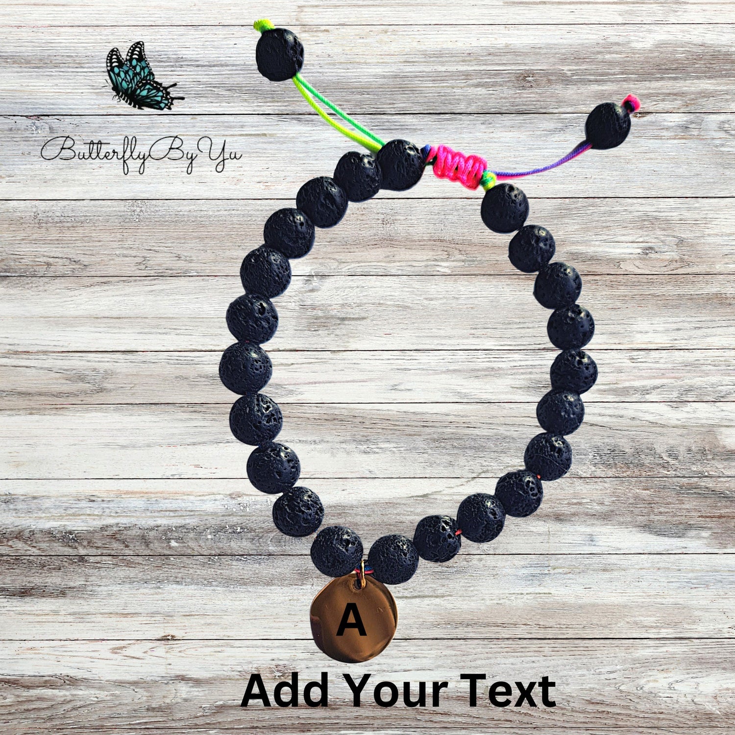 Lava Stone Bracelet, Custom Engraved Beaded Bracelet, Lava Gemstone Beaded Bracelet , Custom Engraving, Personalized Jewelry, essential oil