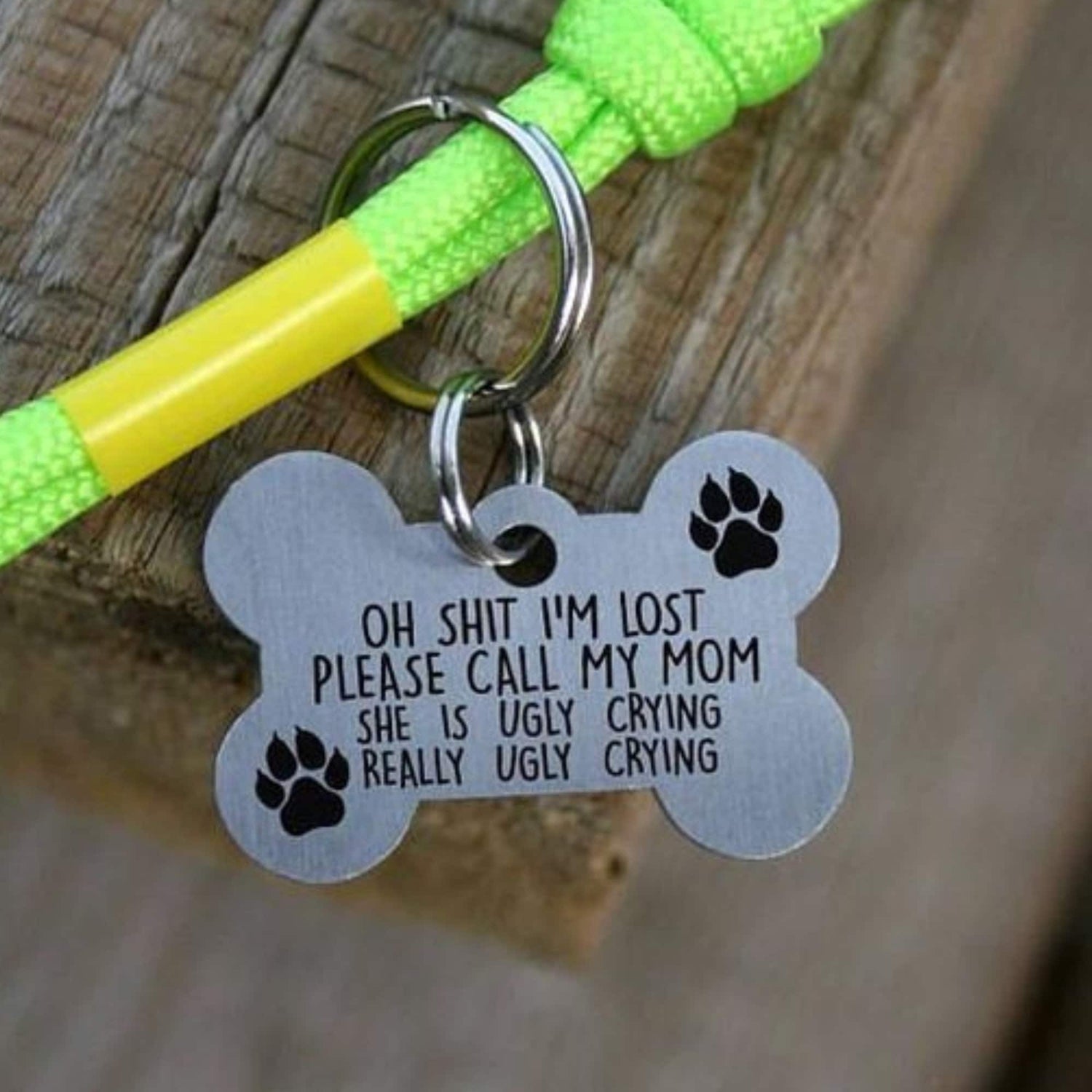 Personalized Pet Id Tag, Animal Print Dog Tag, Pet Id Tag, Print w/ Your Pet&