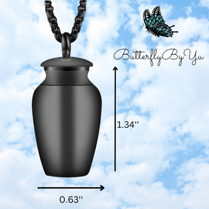 Memorial Gifts, Personalized Mini Keepsake Urn Cremation Jewelry for Human and Pet Ashes, Sympathy Gift - Mini Personalized Keepsake Urn