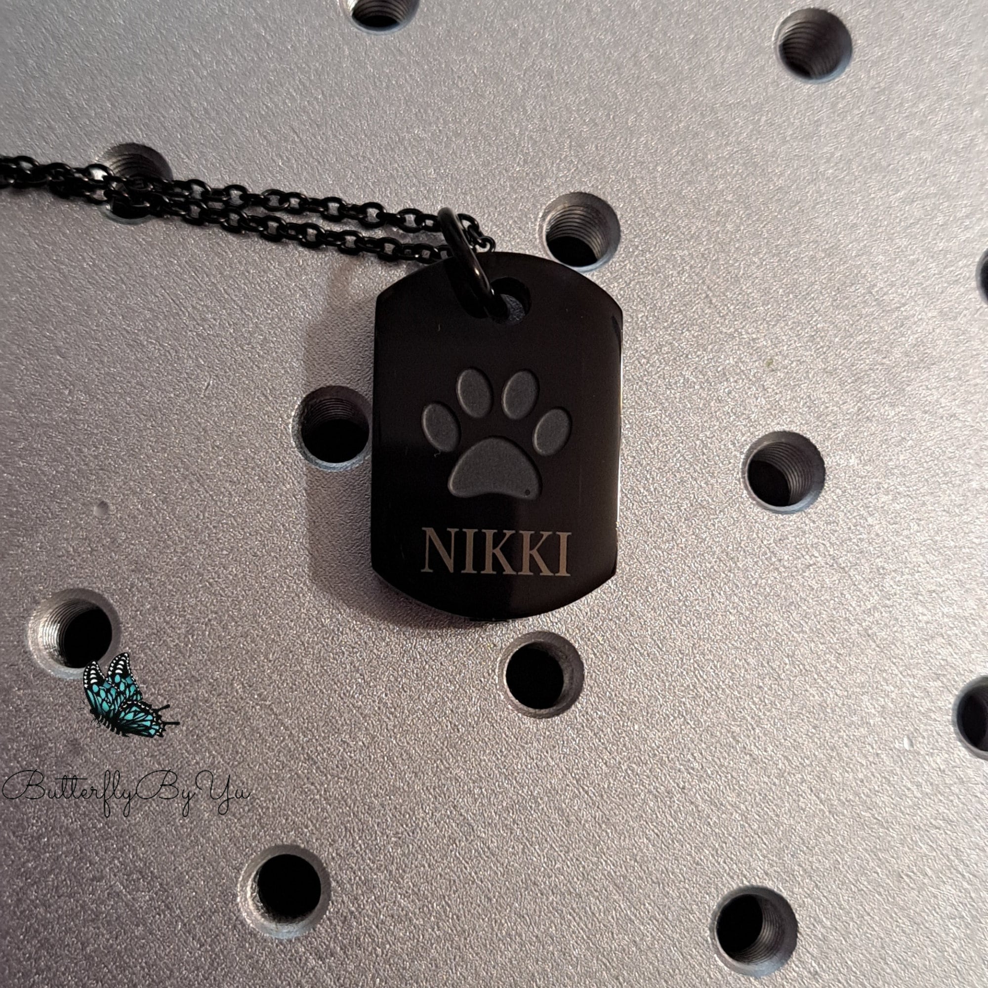 Dog Paw Cremation Necklace Custom Jewelry Stainless Steel Ash Urn Pendant