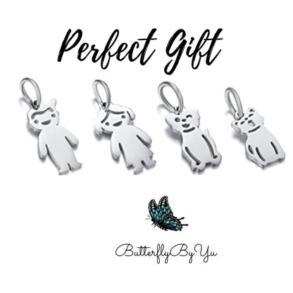 Personalized Family Keychains with Custom Name Charm for Baby, Boy, Girl, Dog, Cat – Engraved and Unique Gift