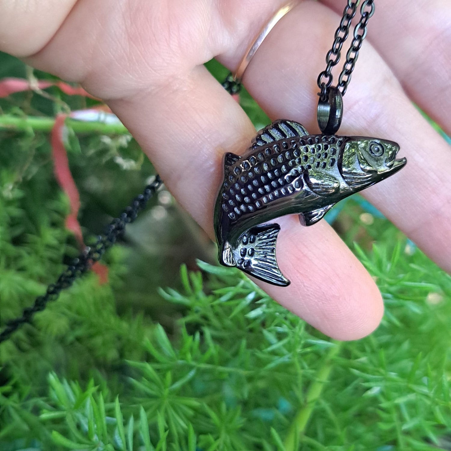 Fishing in Heaven, Memorial Urn Jewelry, Fish Urn Necklace, Cremation Jewelry, Fish Urn, Fishing with Dad, Fisherman Necklace, Ash Holder