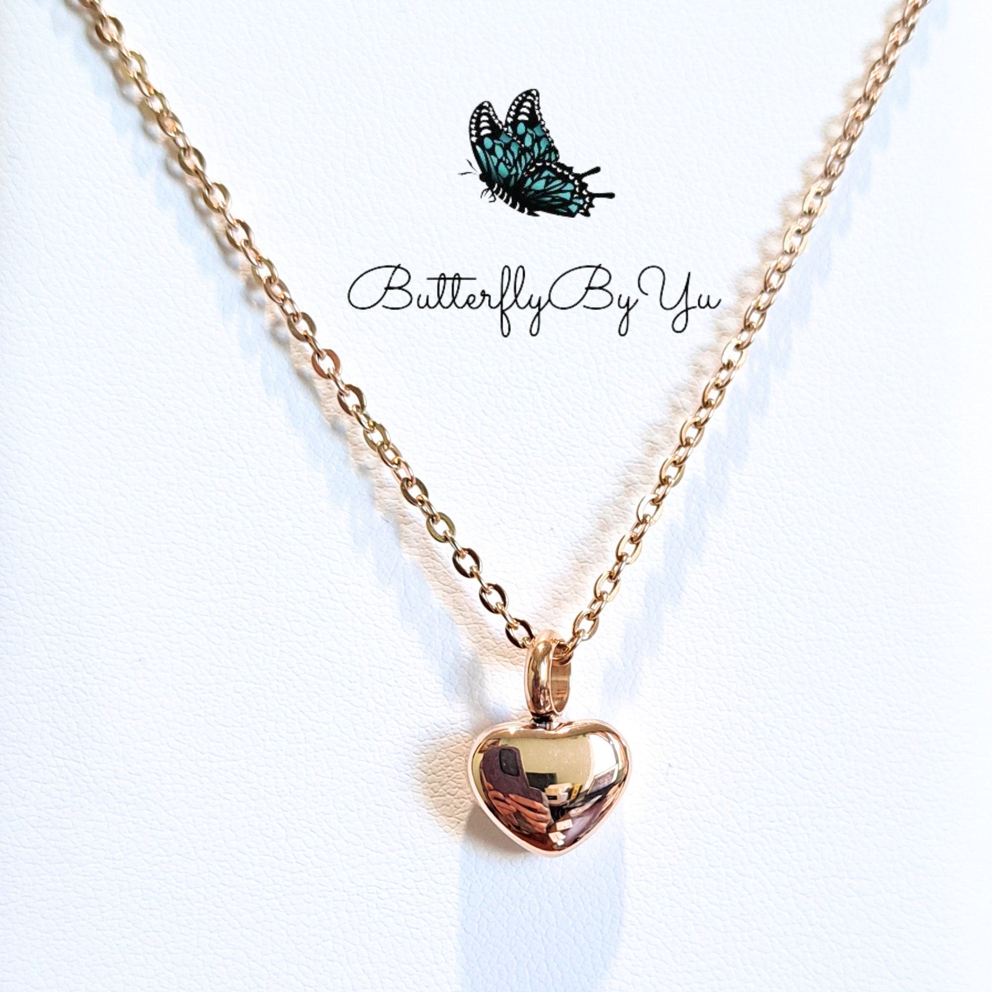 Heart Urn Pendant Necklace Custom Engraved - Cremation Memorial Jewelry - Urn for Human Ashes - Dog Ashes Pet Loss Gift