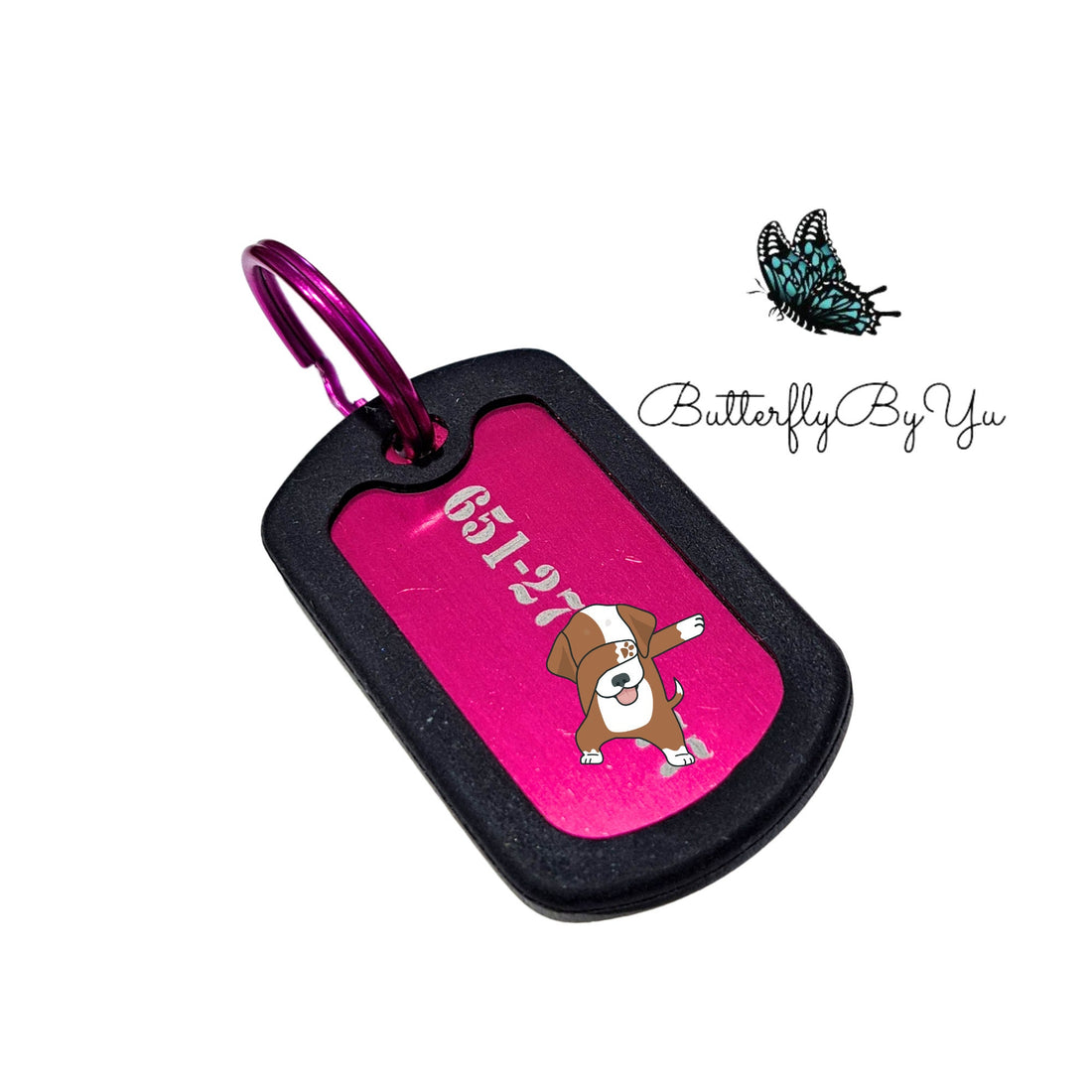 Dog ID Tags for Dogs, Pet ID Tag, Dog name tags, Custom pet tags, Dog collar tags, Military style, tough and quiet