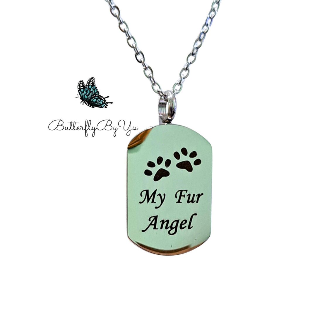 Custom Cremation Jewelry Stainless Steel Dog Paw Ash Urn Pendant Necklace