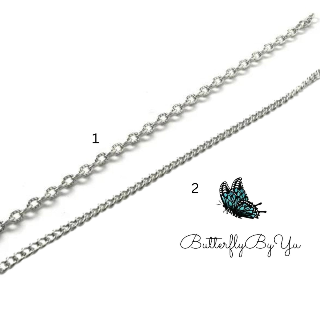 Waterproof Curb Chain, Twist Curb Classic Chain, Stainless Steel Chain, Jewelry for Him, Necklace for Men Women