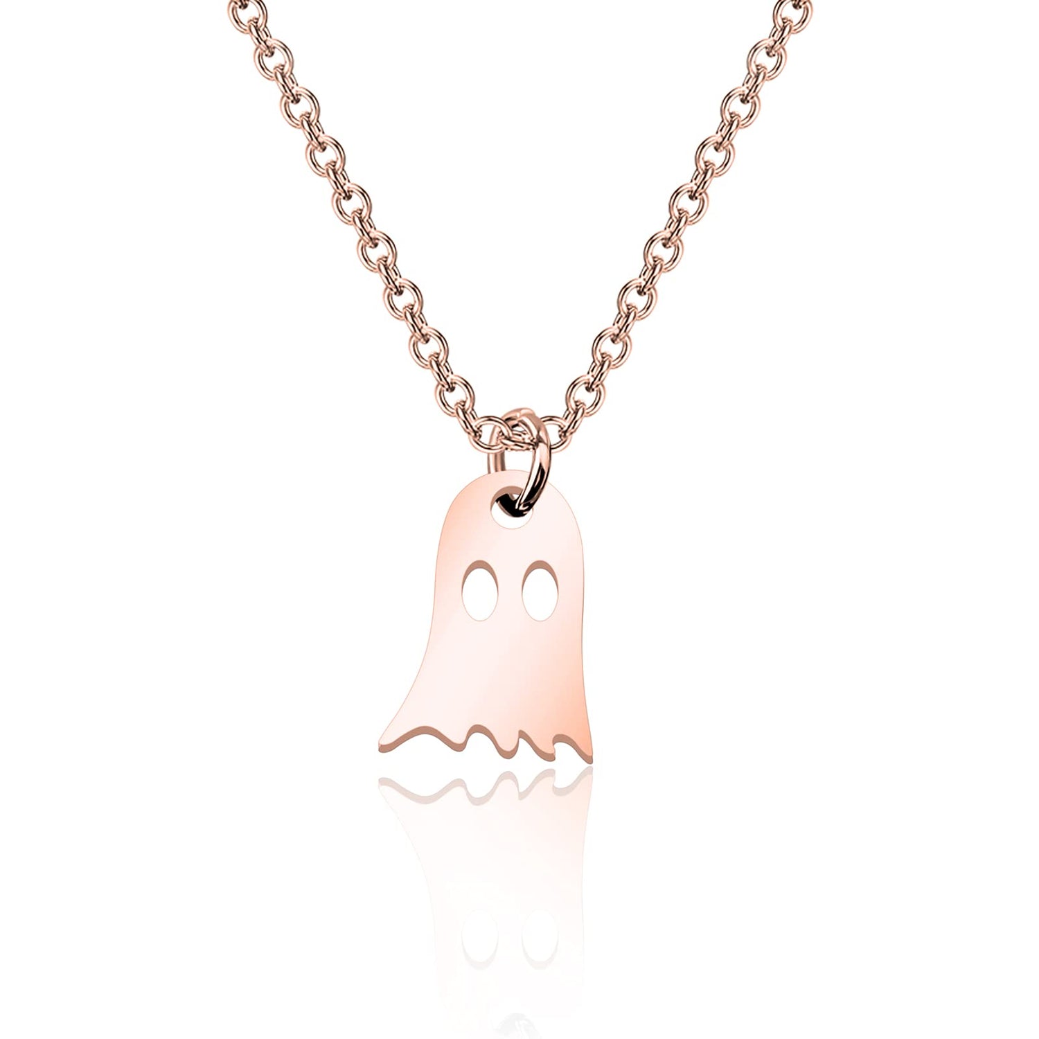 Kids Ghost Necklace – Personalized Halloween Pendant Gift for Girls