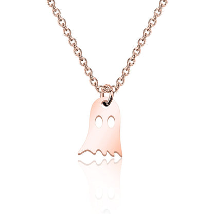 Kids Ghost Necklace – Personalized Halloween Pendant Gift for Girls